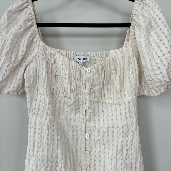 En Saison Checkered Button Front Midi Dress Size S - Picture 4 of 7